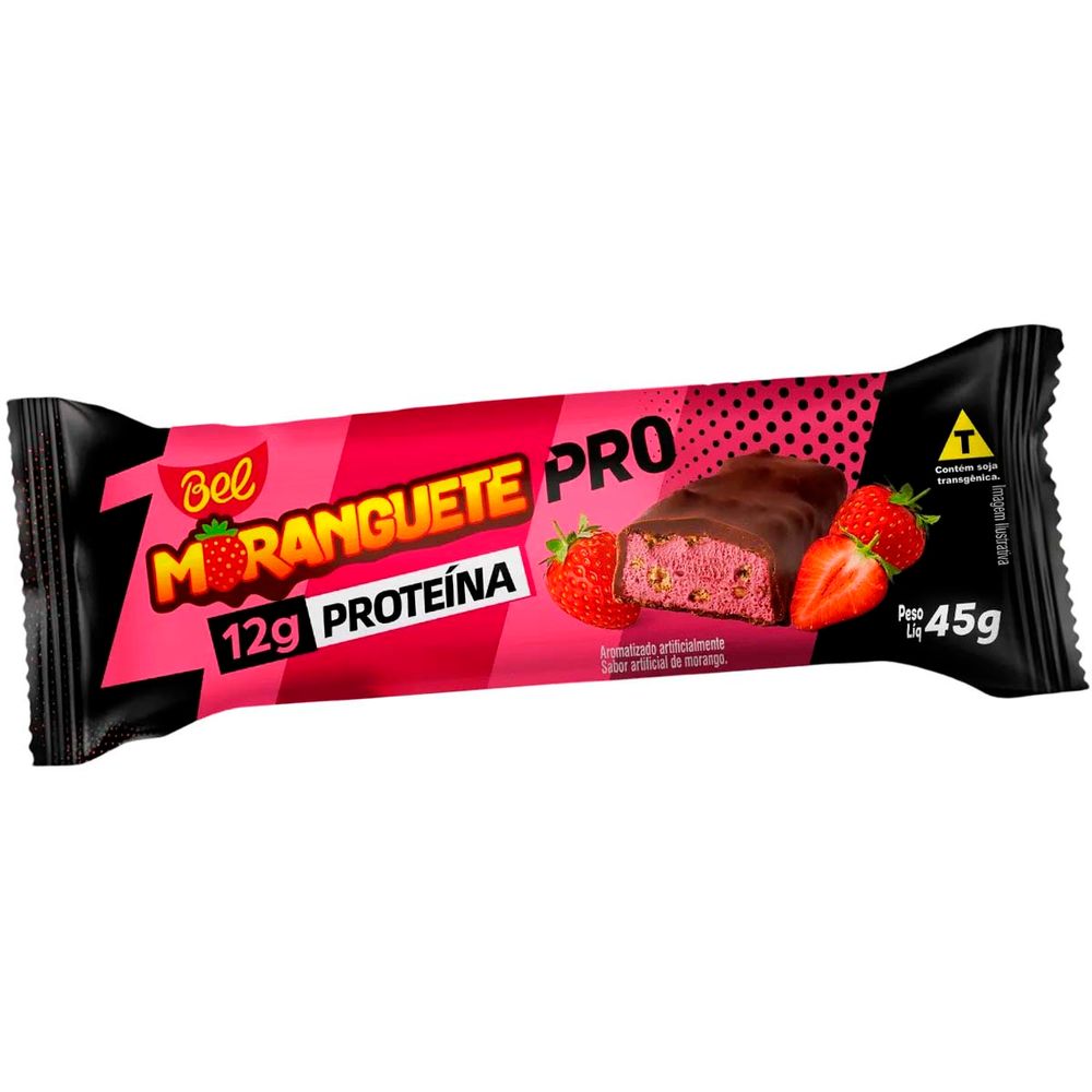 Barra de Proteina Moranguete Pro Sabor Morango 45g-2-